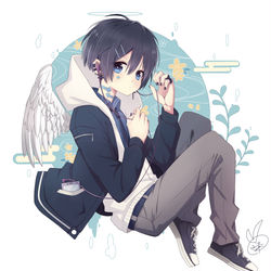 This is a pixiv picture whose title is きこえる.