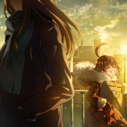 This is a pixiv picture whose title is "Yeah, I'm back".