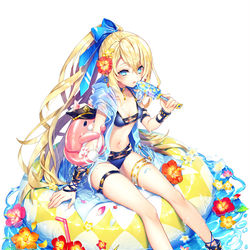 This is a pixiv picture whose title is 【仕事絵】白猫プロジェクト：リルテット（水着）.