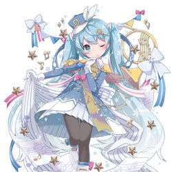 This is a pixiv picture whose title is 雪ミク2020ちゃん！.