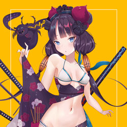 This is a pixiv picture whose title is 葛飾北斎(水着).