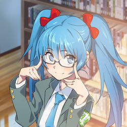 This is a pixiv picture whose title is 図書委員.