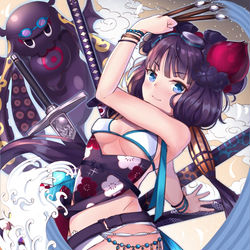 This is a pixiv picture whose title is 水着北斎.