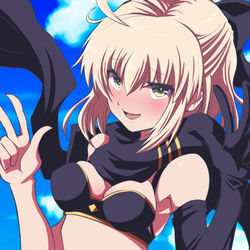 This is a pixiv picture whose title is 水着沖田さん.