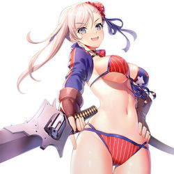 This is a pixiv picture whose title is 水着武蔵.