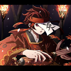 This is a pixiv picture whose title is ヒノカミ神楽.