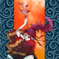 This is a pixiv picture whose title is ヒノカミ.