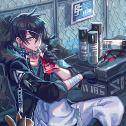 This is a pixiv picture whose title is 充電中.