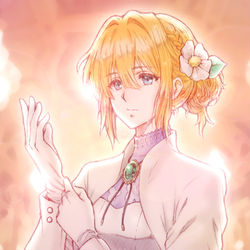 This is a pixiv picture whose title is 騎士姫ヴァイオレット.
