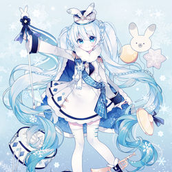 This is a pixiv picture whose title is 雪ミク2020.