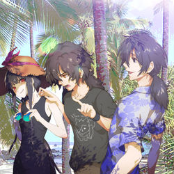 This is a pixiv picture whose title is 土佐組海へ行く.