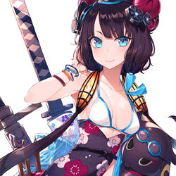 This is a pixiv picture whose title is 水着北斎ちゃん.