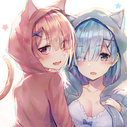 This is a pixiv picture whose title is レム&ラム.