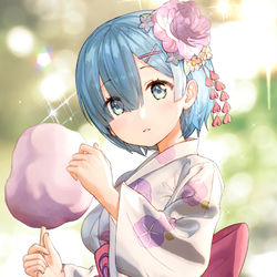 This is a pixiv picture whose title is 浴衣レム.