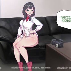 This is a pixiv picture whose title is Waifu on couch 153.