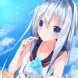 This is a pixiv picture whose title is 水着の響ちゃん.