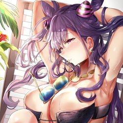This is a pixiv picture whose title is 水着紫式部さん.