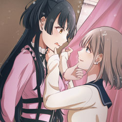 This is a pixiv picture whose title is 近づく距離.