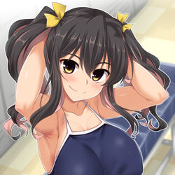 This is a pixiv picture whose title is ツインテスク水長波サマ。.