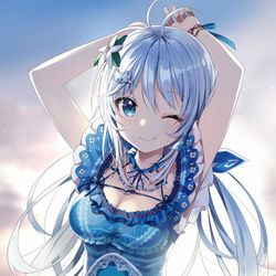 This is a pixiv picture whose title is 夏の海.
