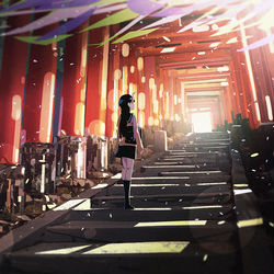 This is a pixiv picture whose title is 散乱.