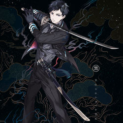 This is a pixiv picture whose title is 【MCSP】黒羽 鷹十朗【黒鋼】.