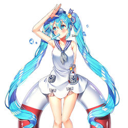 This is a pixiv picture whose title is 夏ミク.