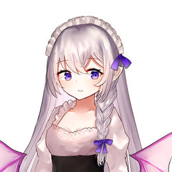 This is a pixiv picture whose title is 白髪ちゃん.