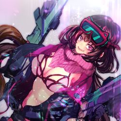 This is a pixiv picture whose title is 現実逃避原稿ヘッドショット.