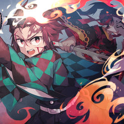 This is a pixiv picture whose title is 火炎.