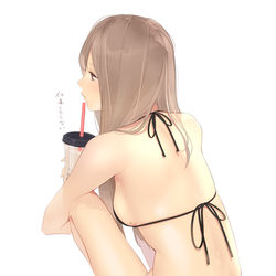This is a pixiv picture whose title is 夏休みの終わり憂いギャル.
