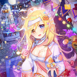 This is a pixiv picture whose title is [仕事絵] Qurare : Magic Library.