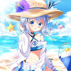 This is a pixiv picture whose title is きらファン水着チノちゃん.