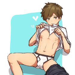 This is a pixiv picture whose title is 服従のポーズ？.