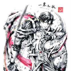 This is a pixiv picture whose title is 【極道畫師】一葉之秋.