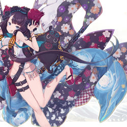 This is a pixiv picture whose title is 稀代の女浮世絵師.