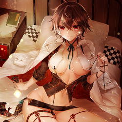 This is a pixiv picture whose title is 【戦国武将姫MURAMASA】曲直瀬道三.