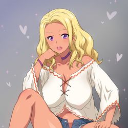 This is a pixiv picture whose title is 髪下ろし♡えれなさん.