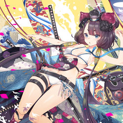 This is a pixiv picture whose title is 水着北斎.