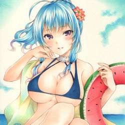 This is a pixiv picture whose title is 水着のセントルイスさん.