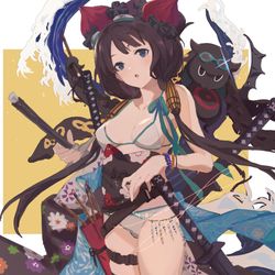 This is a pixiv picture whose title is 水着北斎.