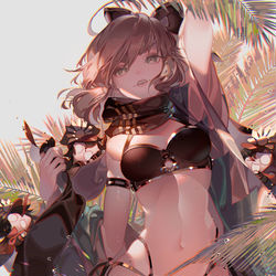 This is a pixiv picture whose title is 水着沖田さん.