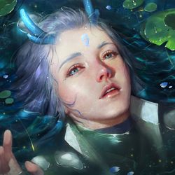 This is a pixiv picture whose title is Tears of the Dragon.