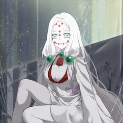 This is a pixiv picture whose title is 那多蜘蛛山「母」鬼.