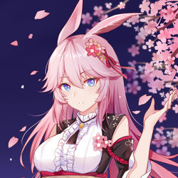 This is a pixiv picture whose title is 八重樱.