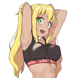 This is a pixiv picture whose title is お願いマッスル!💪.
