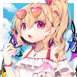 This is a pixiv picture whose title is 夏フランちゃん.