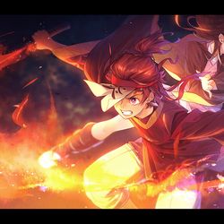 This is a pixiv picture whose title is ヒノカミ神楽.