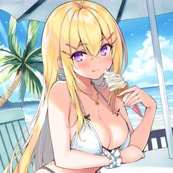 This is a pixiv picture whose title is 水着牡丹さん.