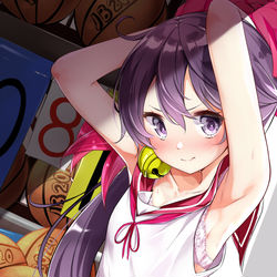 This is a pixiv picture whose title is チアガール曙ちゃんと体育倉庫。.